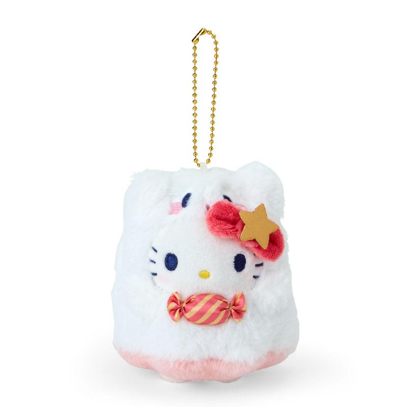 Hello Kitty Plush Mascot Holder Keychain Candy Ghost Sanrio Japan Halloween 2024