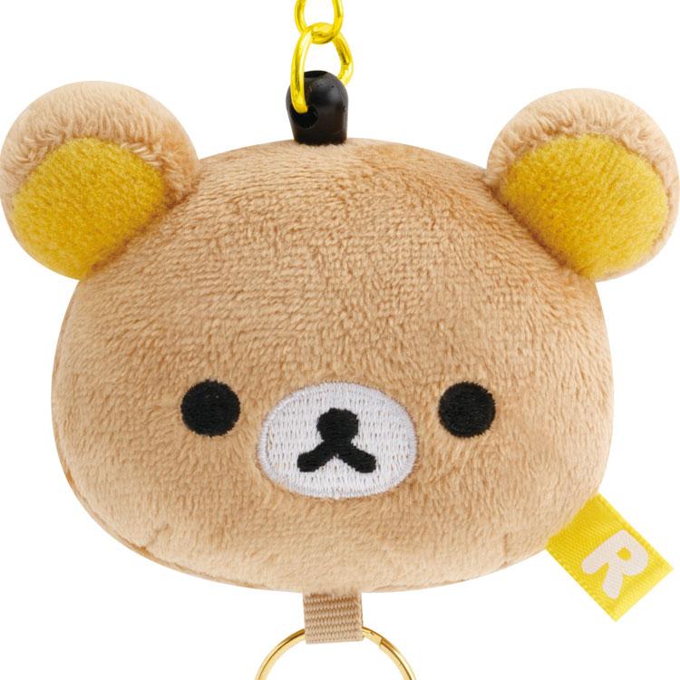Rilakkuma Reel Plush Keychain Key Holder Face San-X Japan 2025