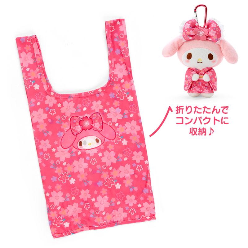 My Melody Eco Shopping Tote Bag Plush Pouch Kimono Sakura Sanrio Japan 2024