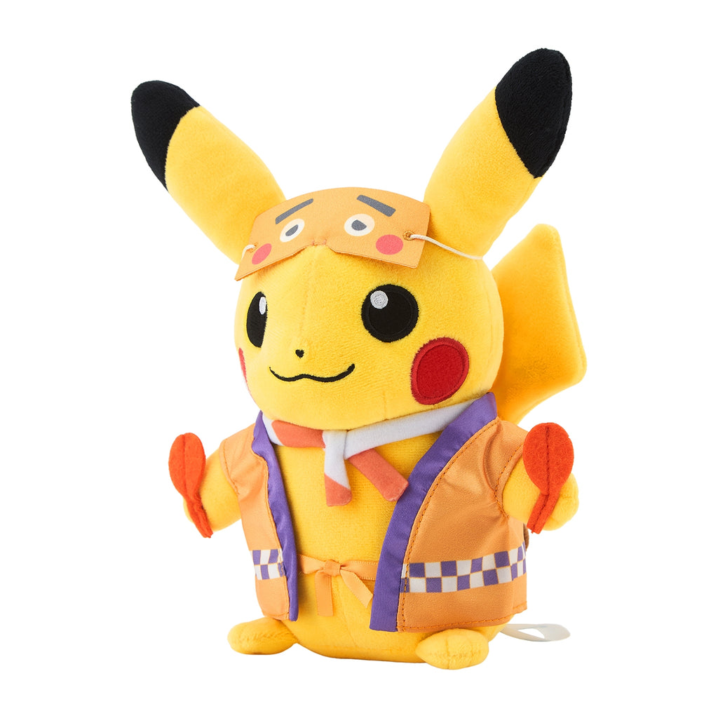 Pikachu Plush Doll Niwaka Mask Pokemon Center Fukuoka Japan Limit 2025