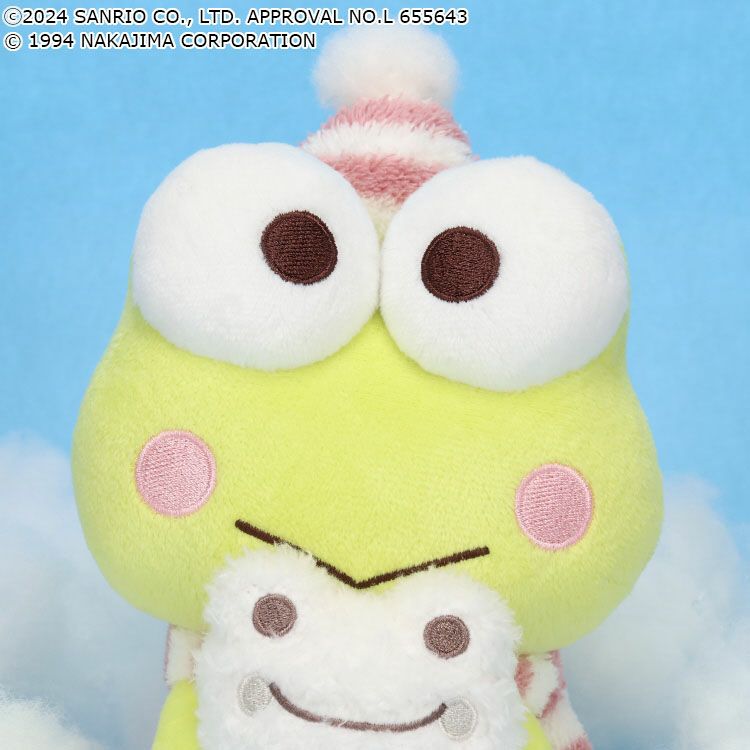 Kero Kero keroppi Pickles the Frog Plush Doll S Snowman Japan 2024