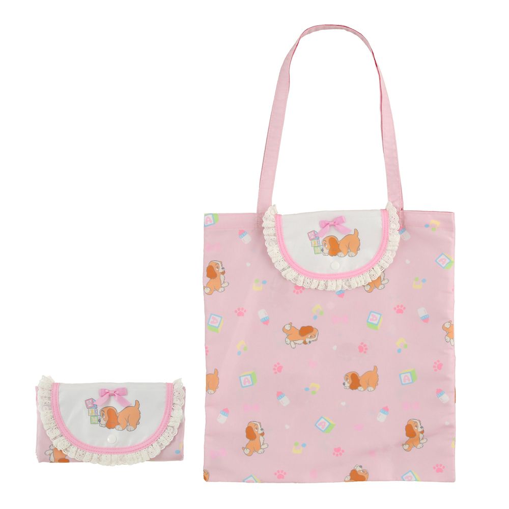 Lady and the Tramp Foldable Tote Bag Mellow Hug Disney Store Japan 2025