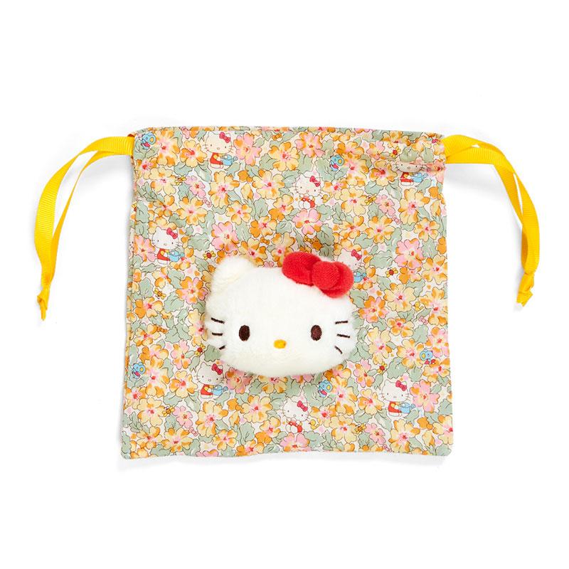 Hello Kitty Drawstring Pouch Boa Face Liberty Yellow Sanrio Japan 2024