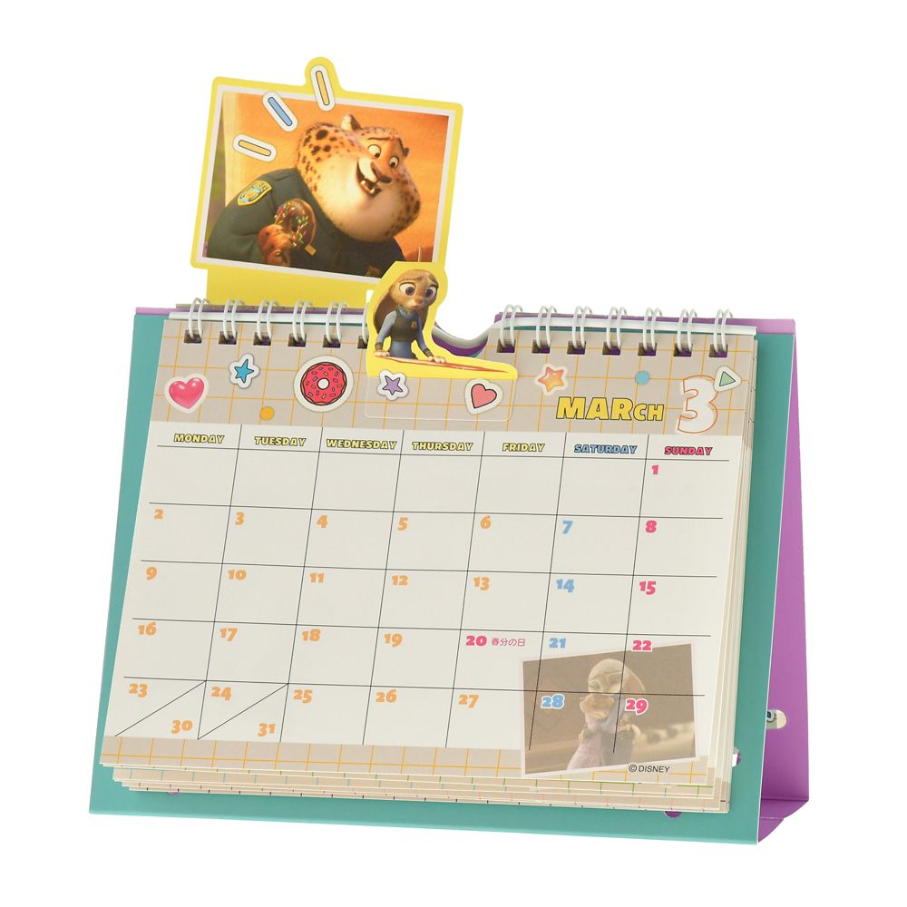 Zootopia Calendar Desktop 2026 Pop Up Disney Store Japan