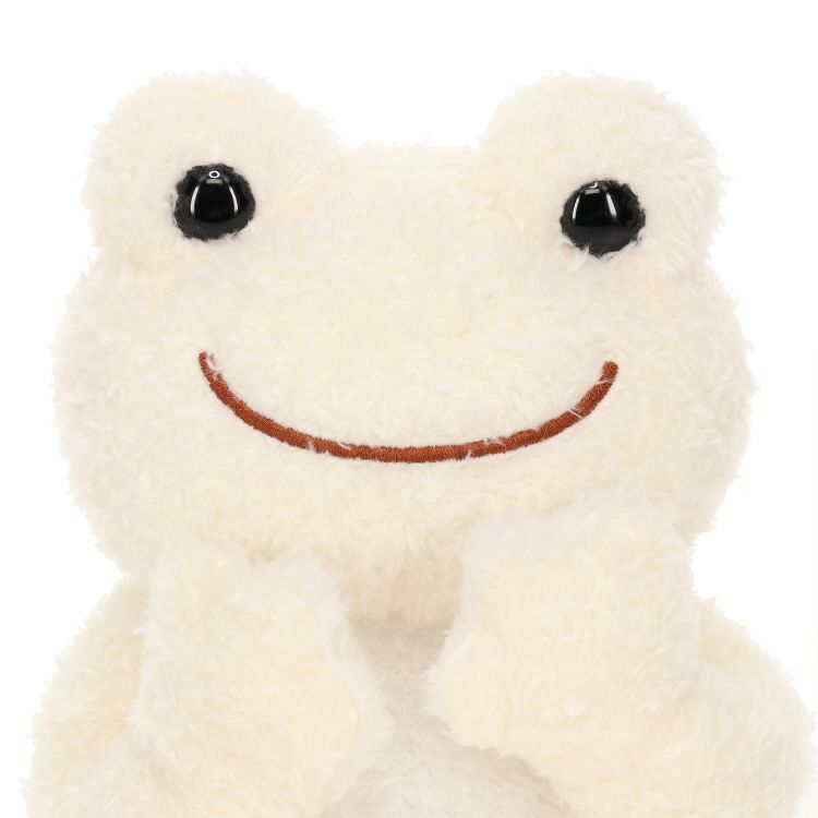 Pickles the Frog Posing Plush Doll Fluff White Rainbow Color Japan 2024