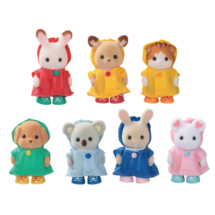Sylvanian Families Baby Happy Raincoat Pretend Play Doll Set EPOCH Japan