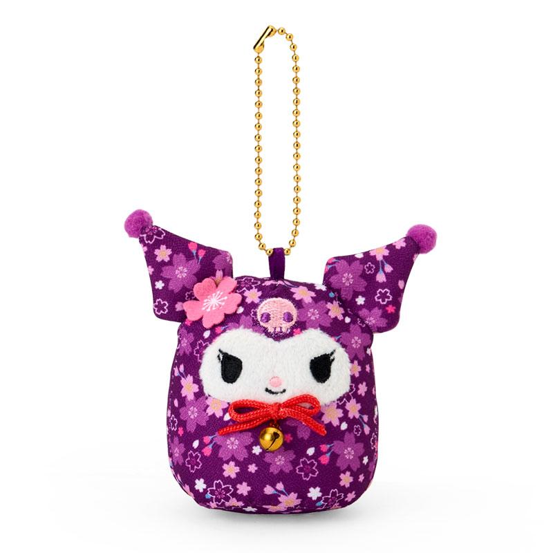 Kuromi Plush Mascot Holder Keychain Daruma Sakura Sanrio Japan 2025