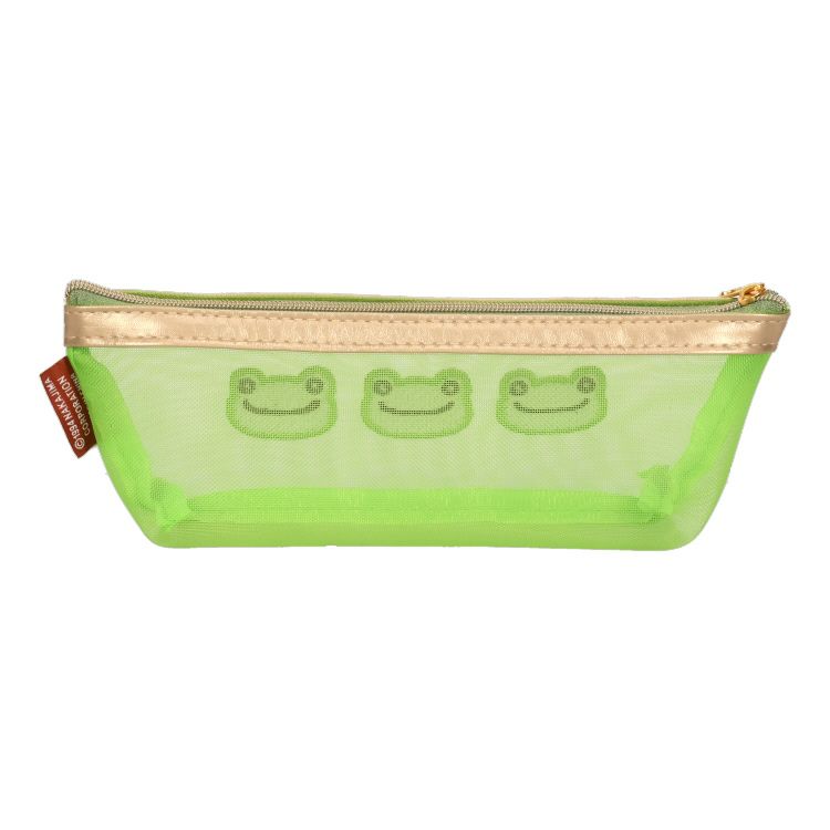 Pickles the Frog Pen Case Pencil Pouch Mesh Green Japan