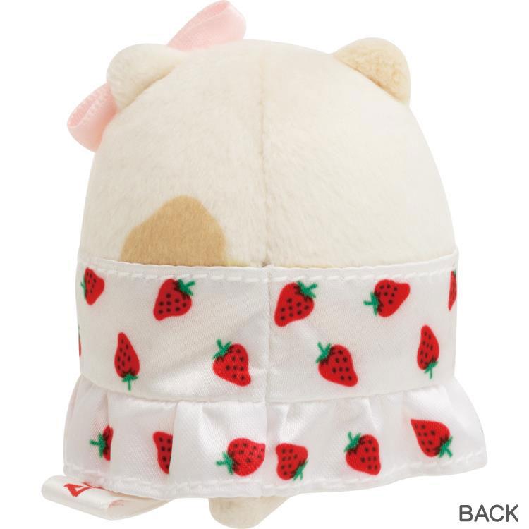 Sumikko Gurashi Neko Cat mini Tenori Plush Doll Strawberry Sakuma San-X Japan