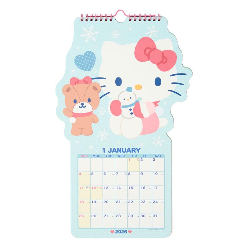 Hello Kitty Wall Calendar 2026 Die-cut Sanrio Japan