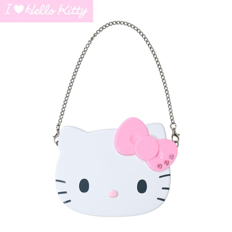 I Love Hello Kitty Mirror with Chain Pink Sanrio Japan 2024