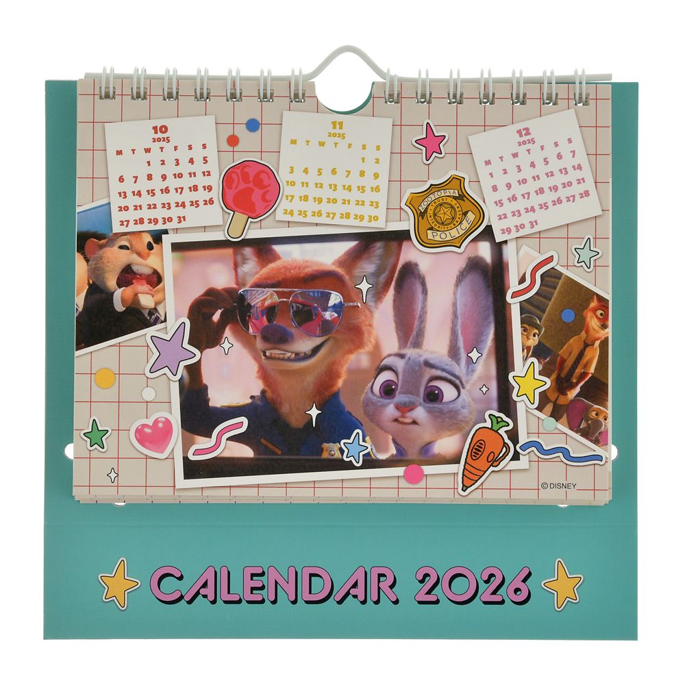 Zootopia Calendar Desktop 2026 Pop Up Disney Store Japan