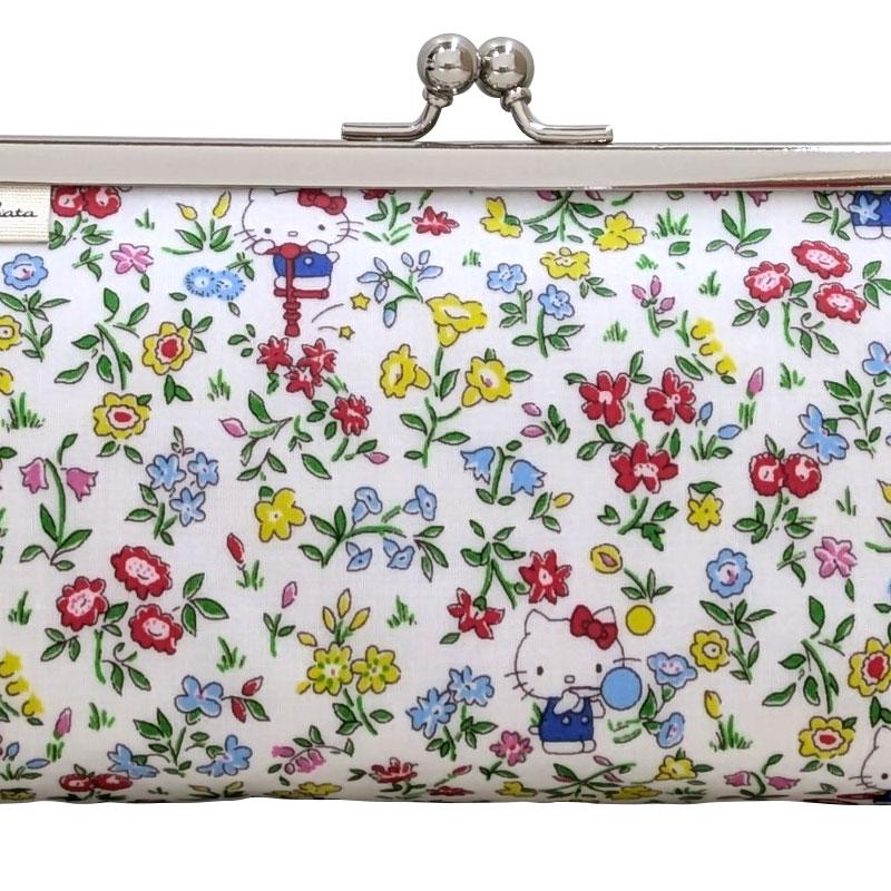 Hello Kitty Clasp Pen Case Pencil Pouch Liberty Fabrics White Sanrio Japan 2025
