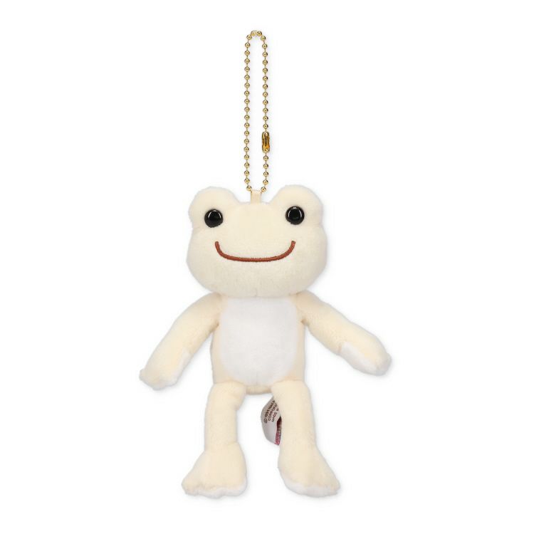 Pickles the Frog Plush Keychain Fluff White Rainbow Color Japan 2024