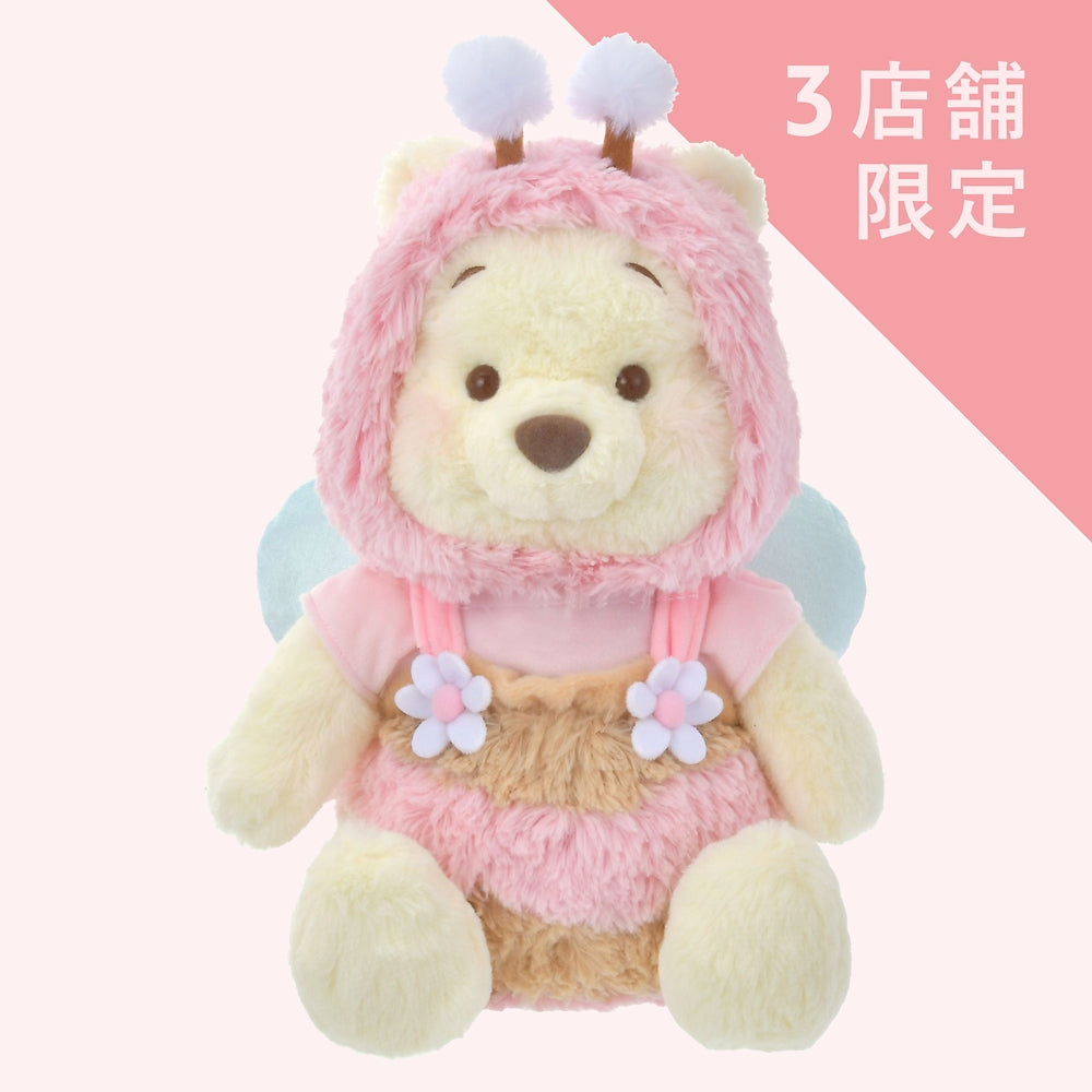 Winnie the Pooh Plush Doll M Pink HONEY DAY Disney Store Japan 2024