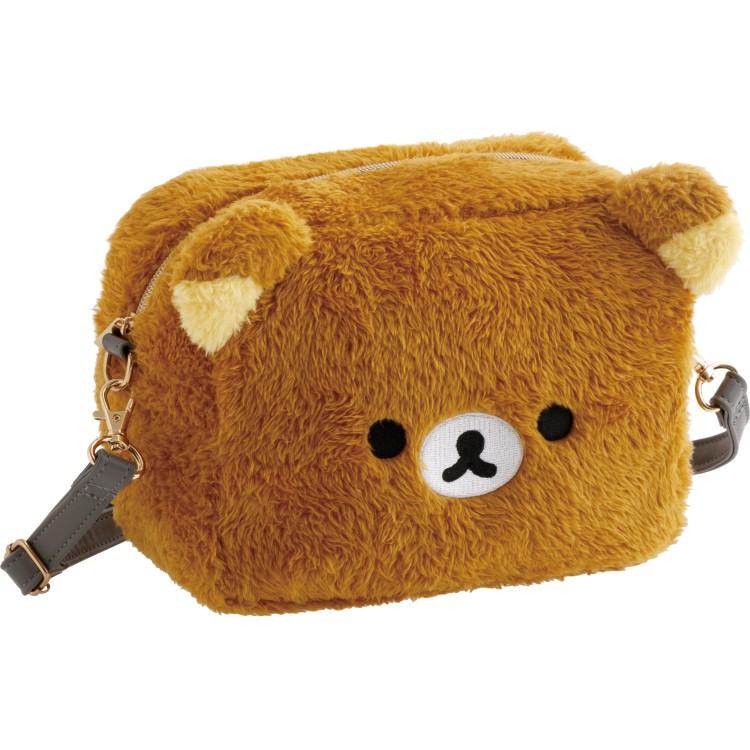 Rilakkuma Plush Shoulder Bag Face Brown Stay with me San-X Japan 2025