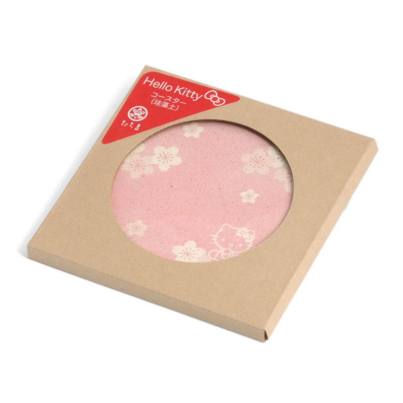 Hello Kitty Tachikichi Coaster Cherry Blossoms Sakura Shadow Pink Sanrio Japan