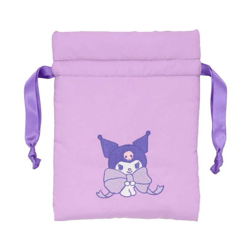 Kuromi Drawstring Pouch Cushion Ribbon Sanrio Japan 2024