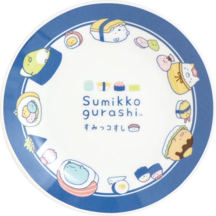 Sumikko Gurashi Ceramic Plate 16cm Blue Sushi San-X Japan 2025