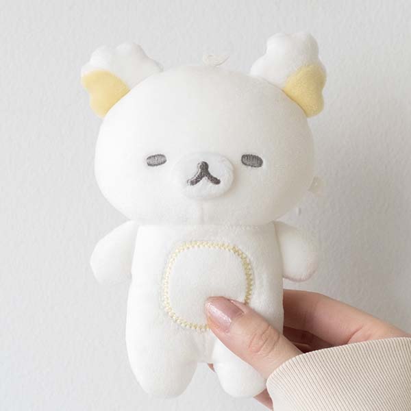 White Rilakkuma Plush Doll with Pouch Goyururi Everyday San-X Japan 2024