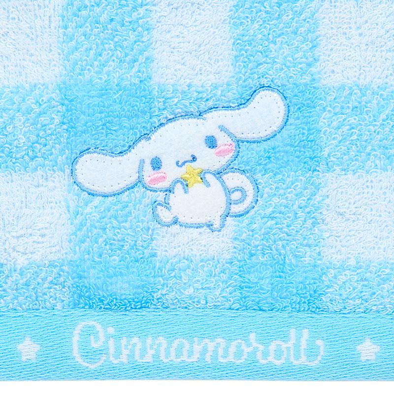 Cinnamoroll Face Towel Plaid Blue Imabari Sanrio Japan 2025