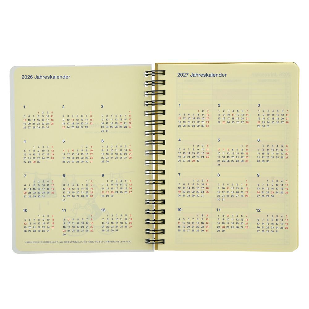 Donald & Friends 2026 Schedule Book B6 Rollbahn Diary L Disney Store Japan