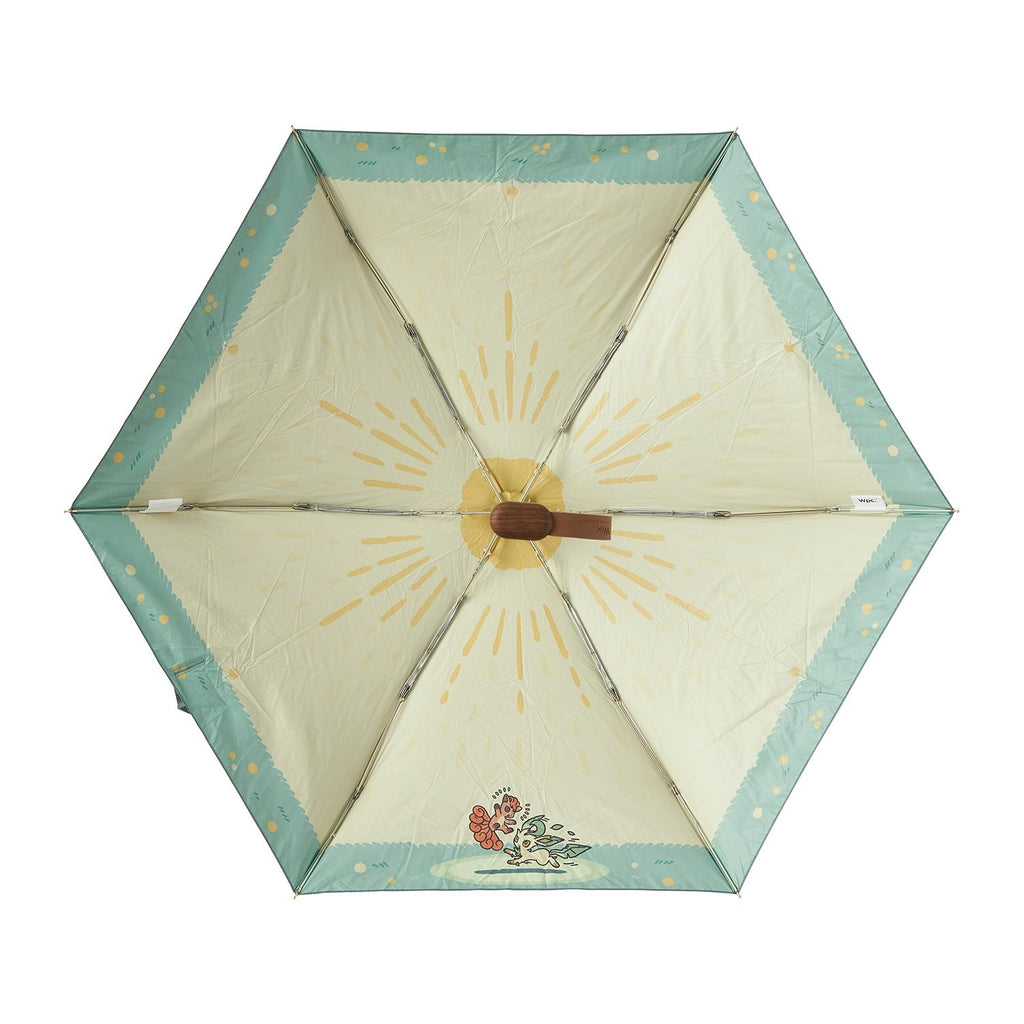 Leafeon Leafia & Vulpix Rokon Folding Umbrella OTENKI TEAM Pokemon Center Japan