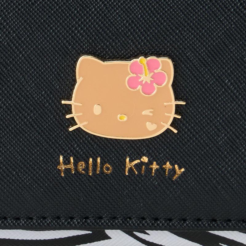 Hello Kitty Sunburn Clasp Trifold Wallet Black Sanrio Japan
