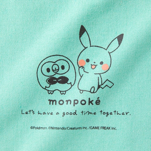 Pikachu & Rowlet Mokuroh Tote Bag Green Pokemon Center Japan 2024