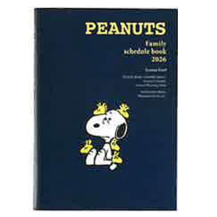 Snoopy 2026 Schedule Book B6 Monthly Navy Yellow Japan
