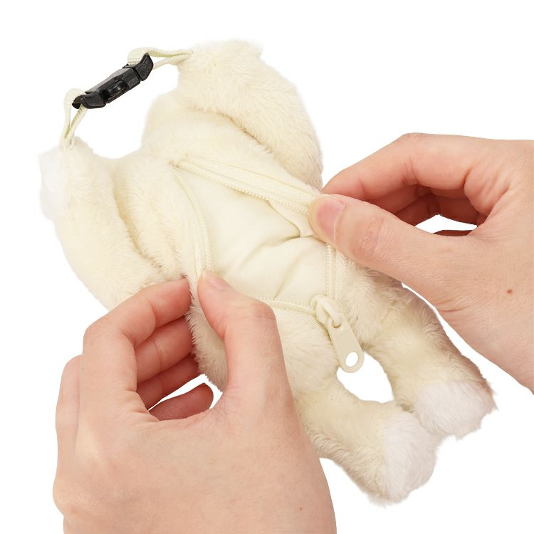 Pickles the Frog Plush Pouch Cotton White Japan 2025