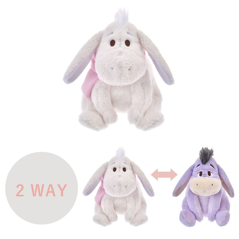 Eeyore 2WAY Snow Plush Doll White Pooh Disney Store Japan 2025