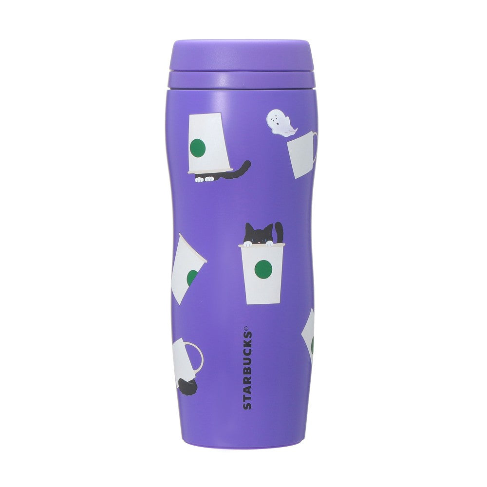 Starbucks Japan Halloween 2025 Cat Curved Stainless Bottle 355ml Tumbler
