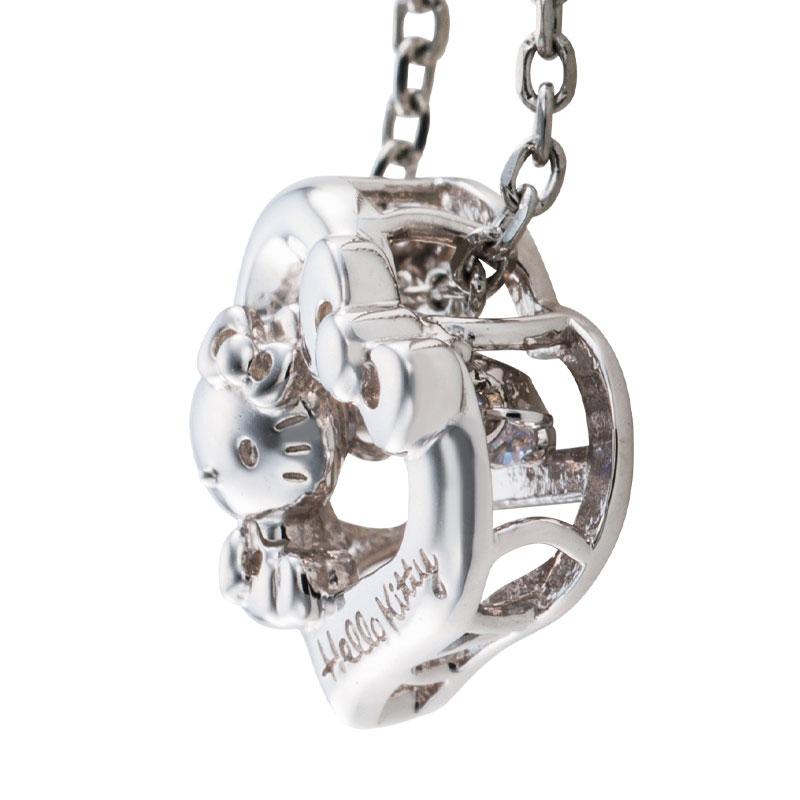 Hello Kitty Silver Necklace Heart Sanrio Japan 2025 Gift Box
