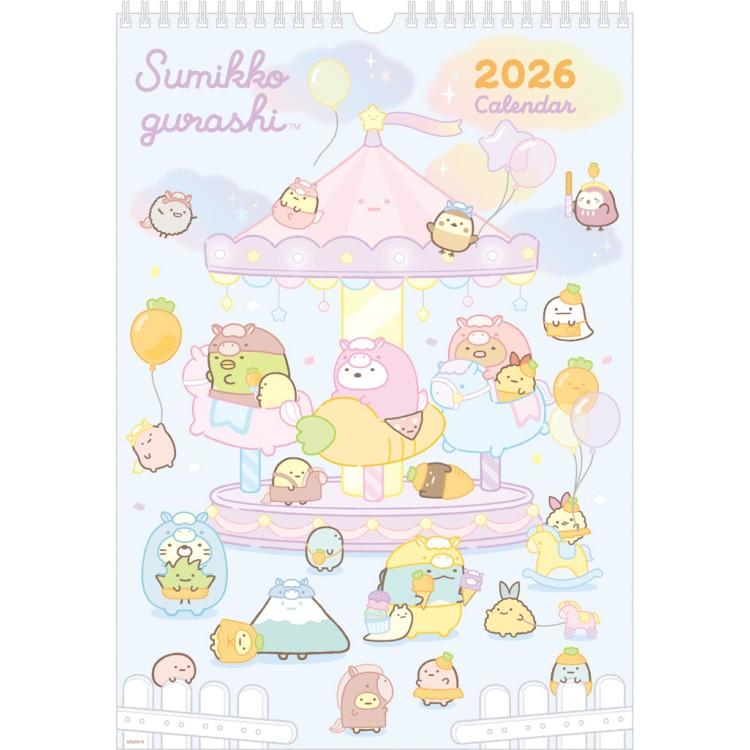 Sumikko Gurashi Wall Calendar 2026 Eto Zodiac Horse San-X Japan