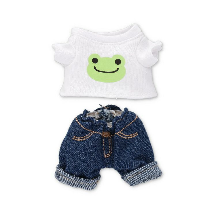 Pickles the Frog Costume for Plush Keychain Mascot White Shirt & Jeans Set Japan