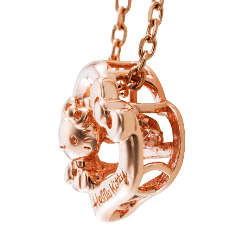 Hello Kitty Silver Necklace Heart Pink Gold Sanrio Japan 2025 Gift Box