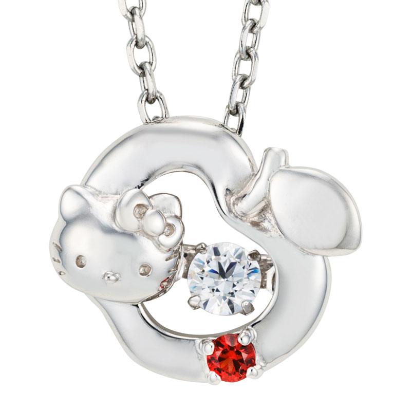 Hello Kitty Silver Necklace Red Sanrio Japan 2025 Gift Box