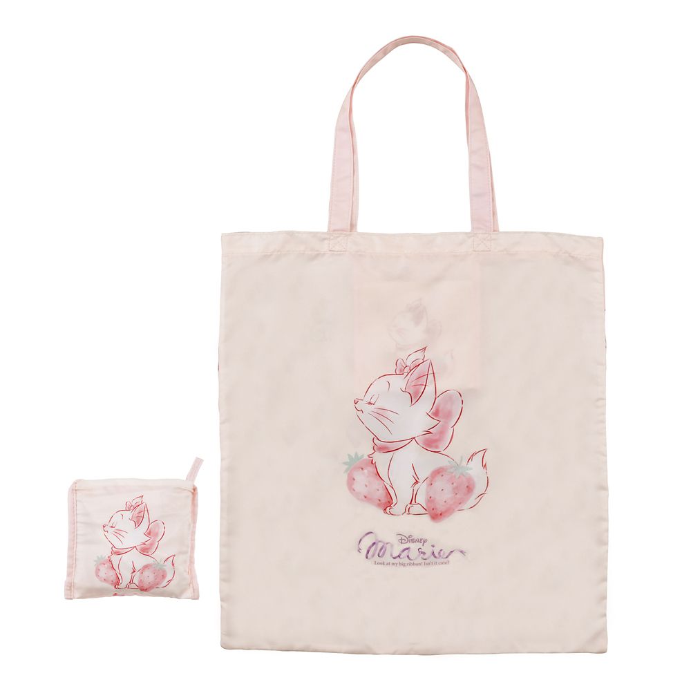 The Aristocats Marie Cat Eco Shopping Tote Bag STRAWBERRY Disney Store Japan