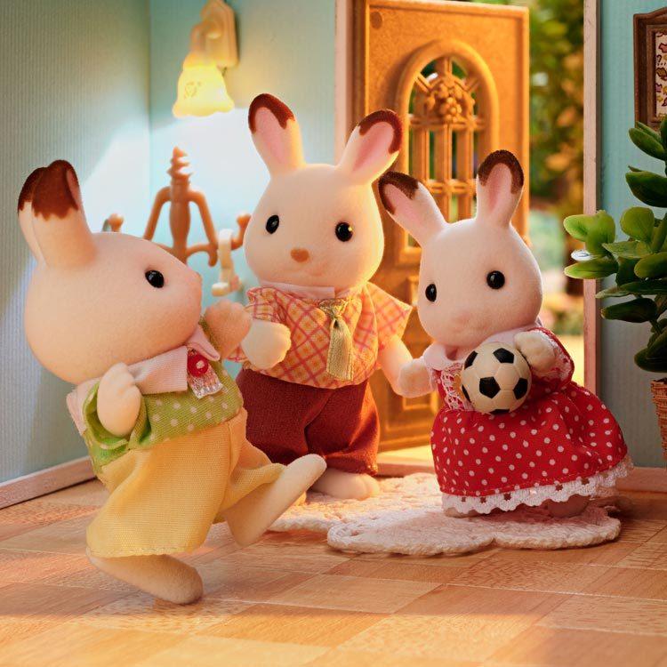 Sylvanian Families Chocolate Rabbit Family FS-46 EPOCH Japan