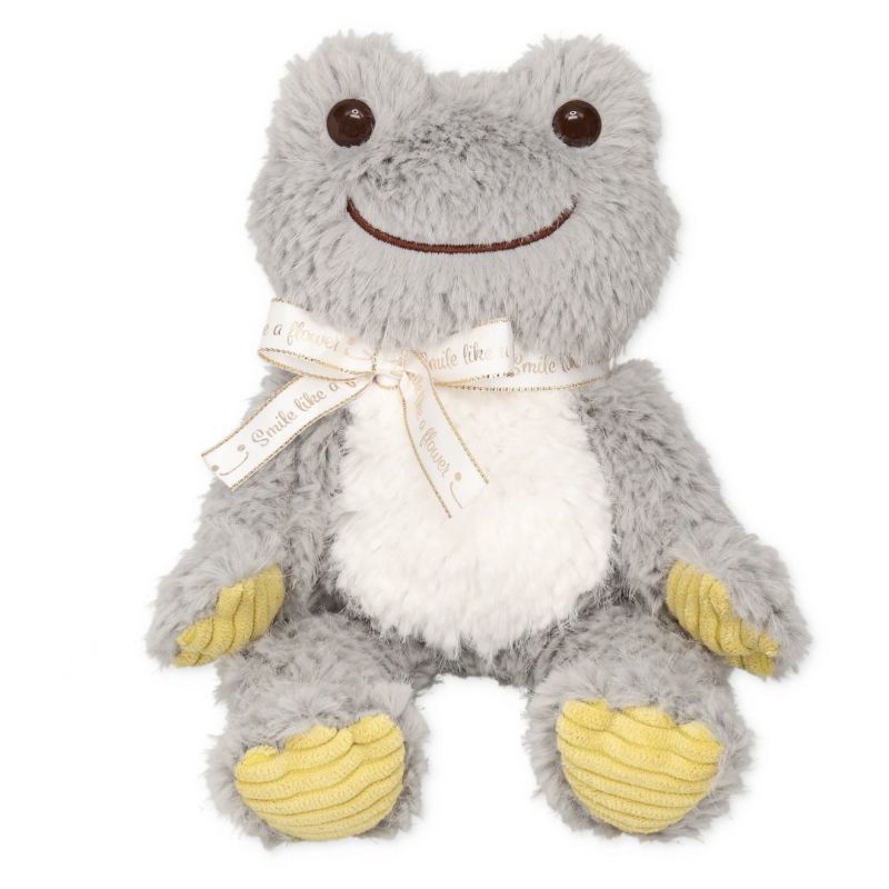 Pickles the Frog Bean Doll Plush Smile Hop Gray Yellow Japan 2024