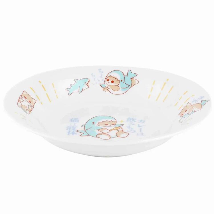 mofusand Cat Ceramic Curry Rice Plate Shark Japan