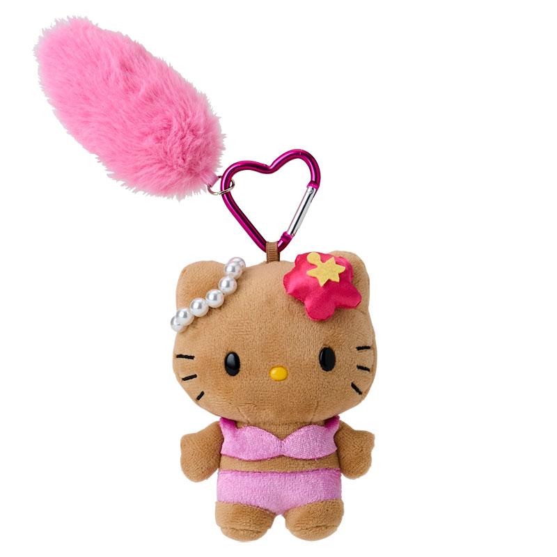 Hello Kitty Plush Keychain With Tail Sunburn GOGO GAL Collection Sanrio Japan