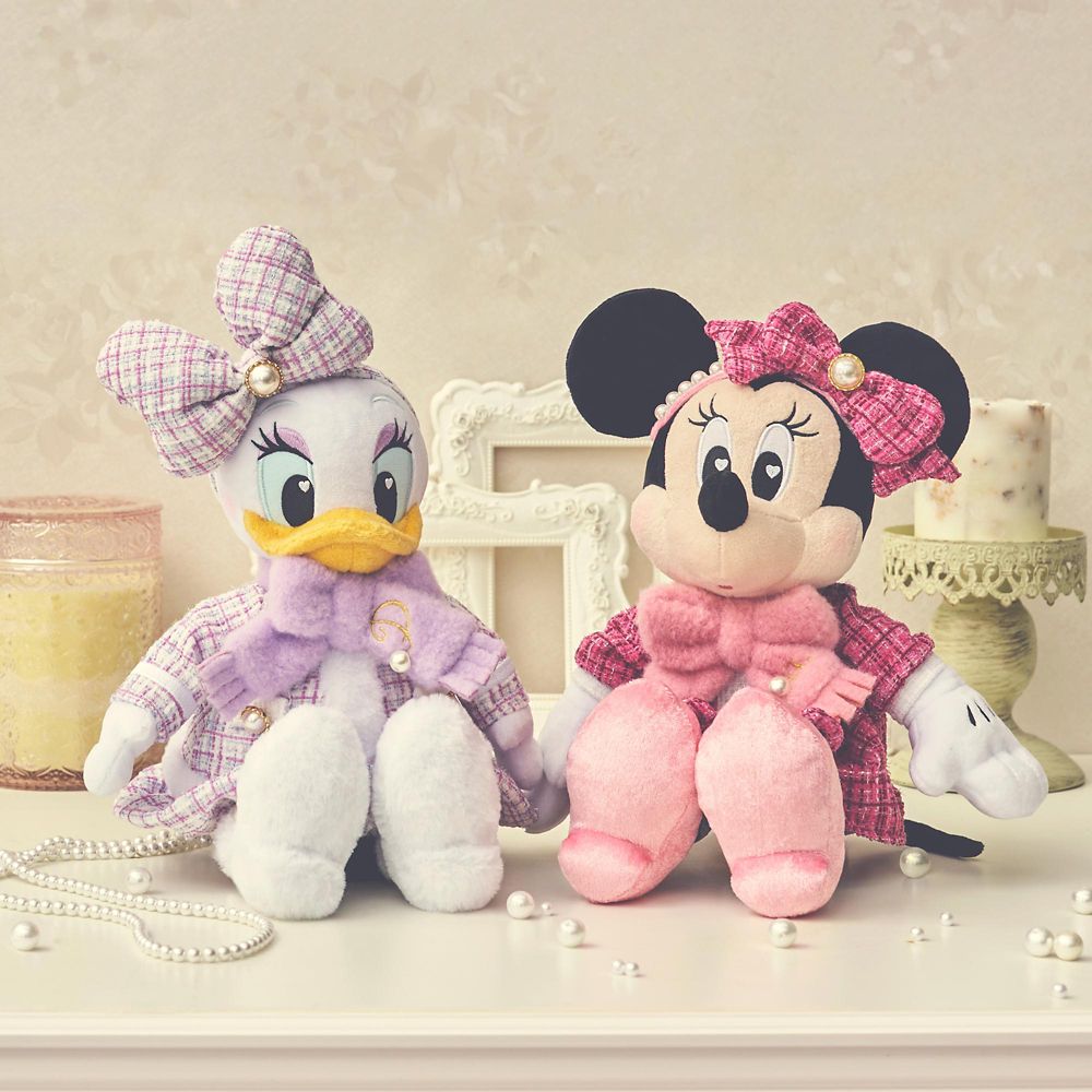 Minnie Plush Doll TWEED STYLE Disney Store Japan 2025