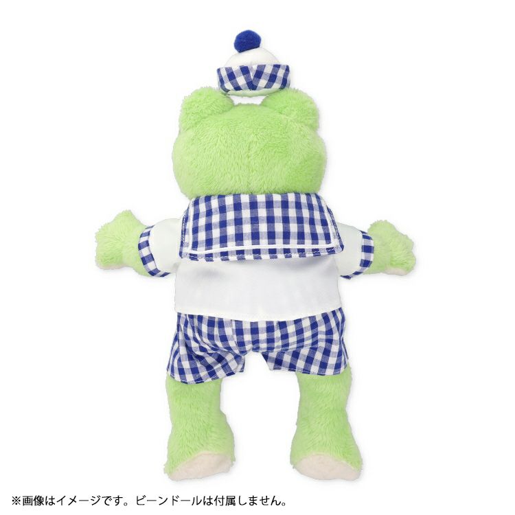 Pickles the Frog Costume for Bean Doll Plush Gingham Sailor Suit Japan 2024