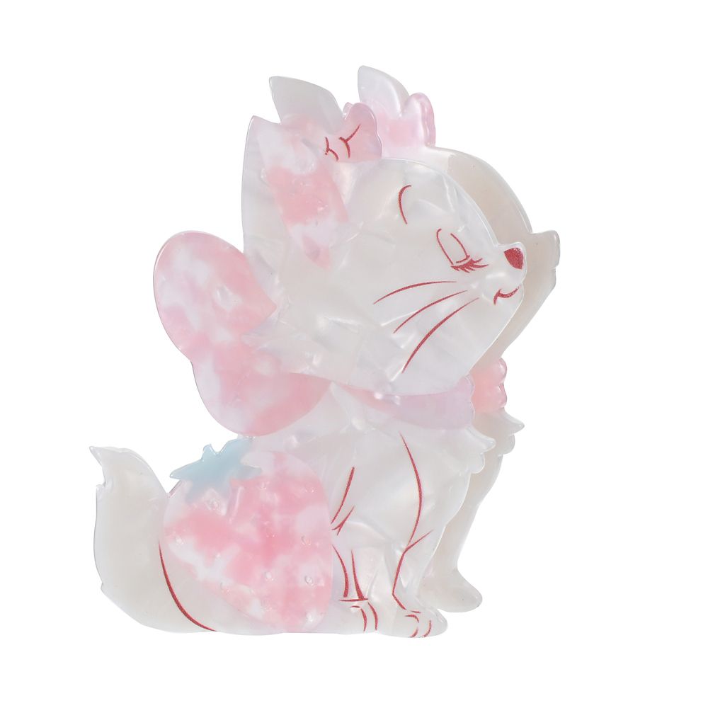 The Aristocats Marie Cat Hair Clip Die-Cut STRAWBERRY Disney Store Japan