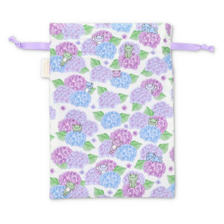 Pickles the Frog Drawstring Pouch Hibiyakadan Flower Japan 2025