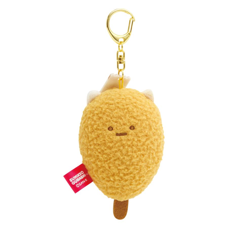 Sumikko Gurashi Neko Cat Corn Dog Plush Keychain San-X Japan 2024 Store Limit