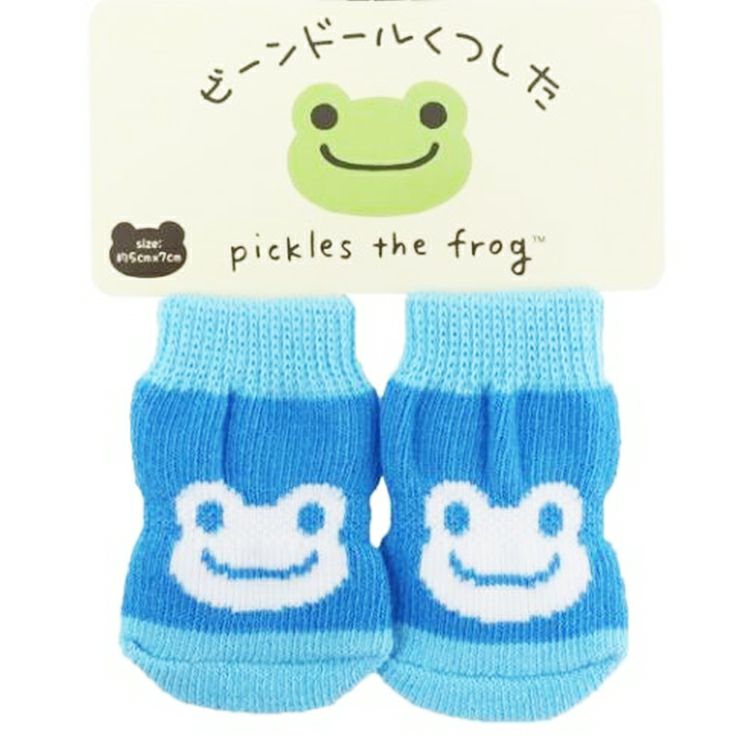 Pickles the Frog Socks Costume for Bean Doll Plush Face Blue Japan 2024