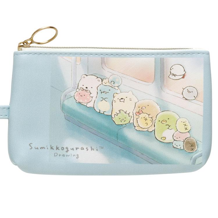 Sumikko Gurashi Pass Case Drawing Blue San-X Japan 2024